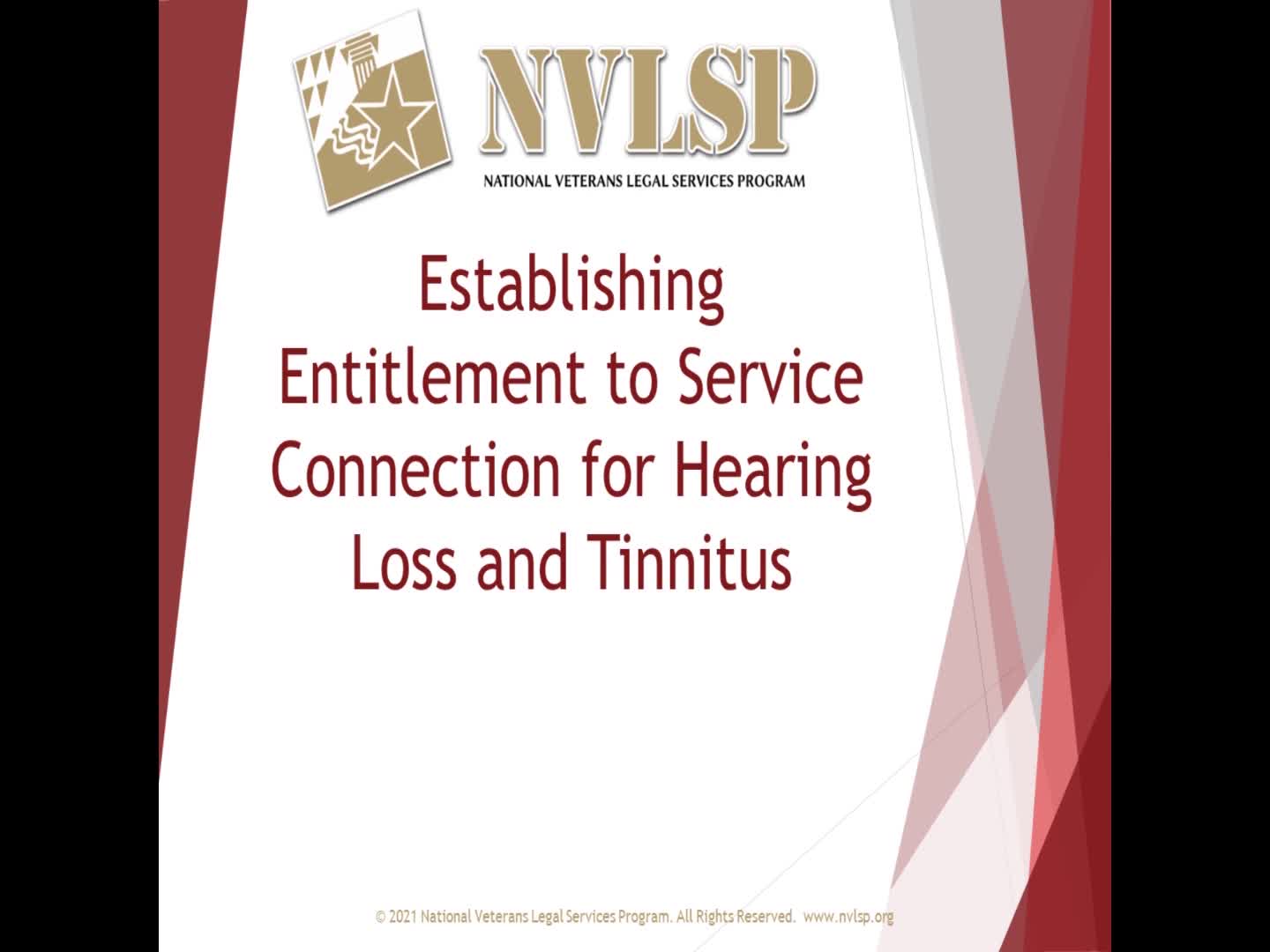Establishing Service Connection for Hearing Loss and Tinnitus (VSO)