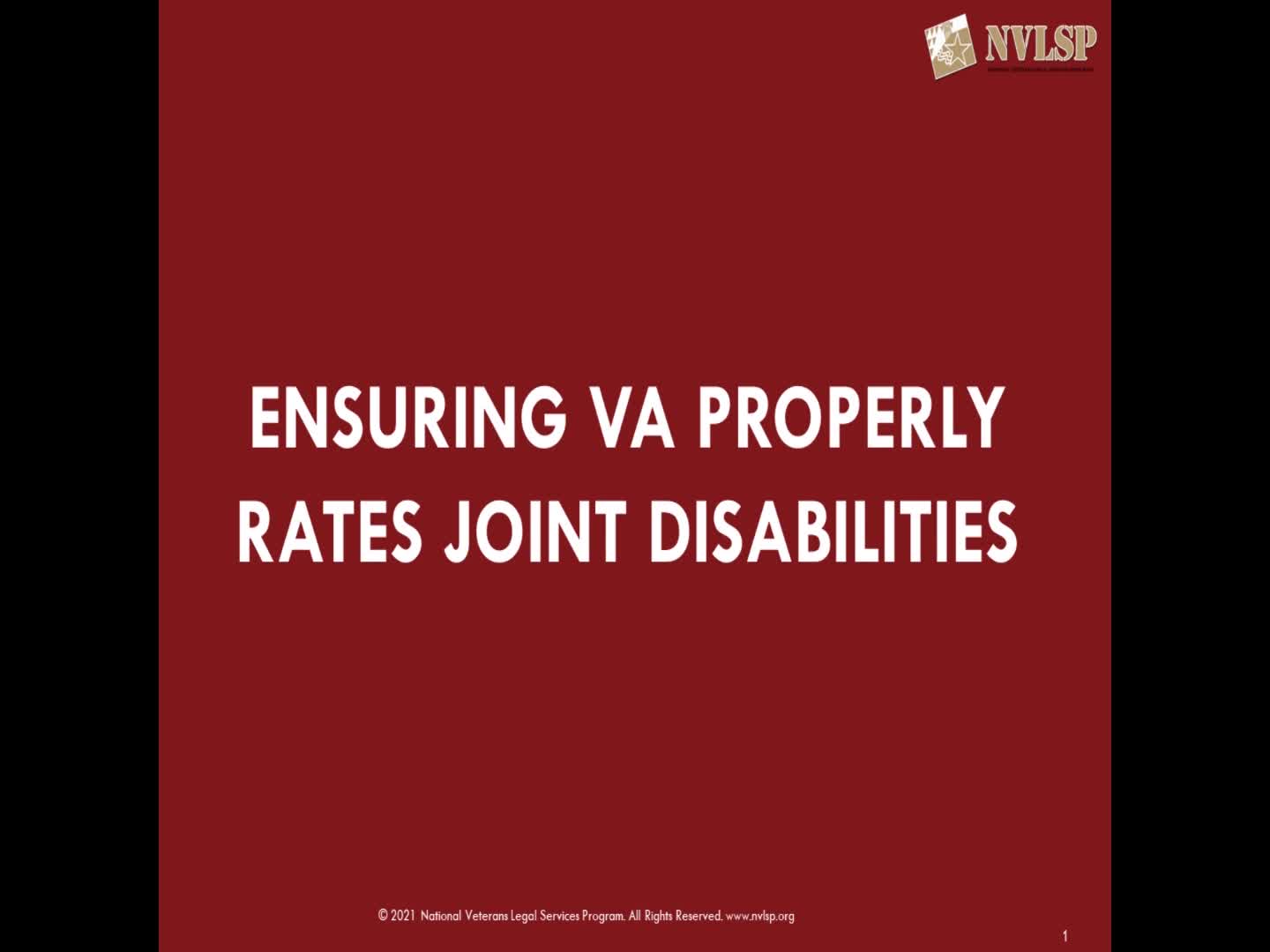 Ensuring the VA Properly Evaluates Joint Disabilities (VSO)