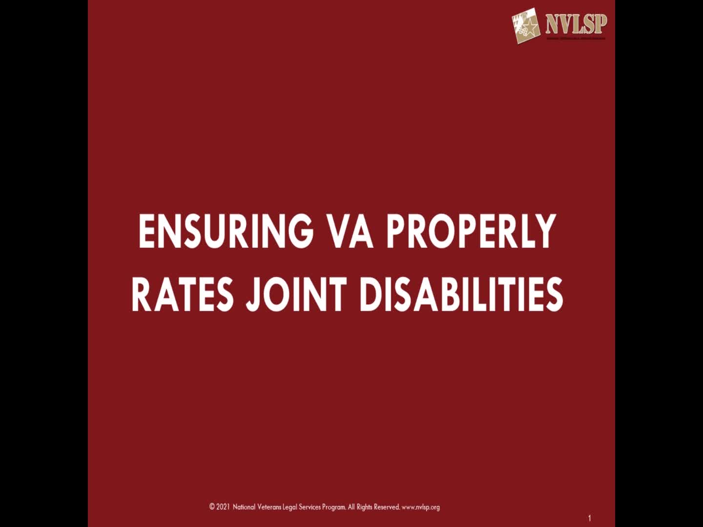 Ensuring the VA Properly Evaluates Joint Disabilities (Attorney)