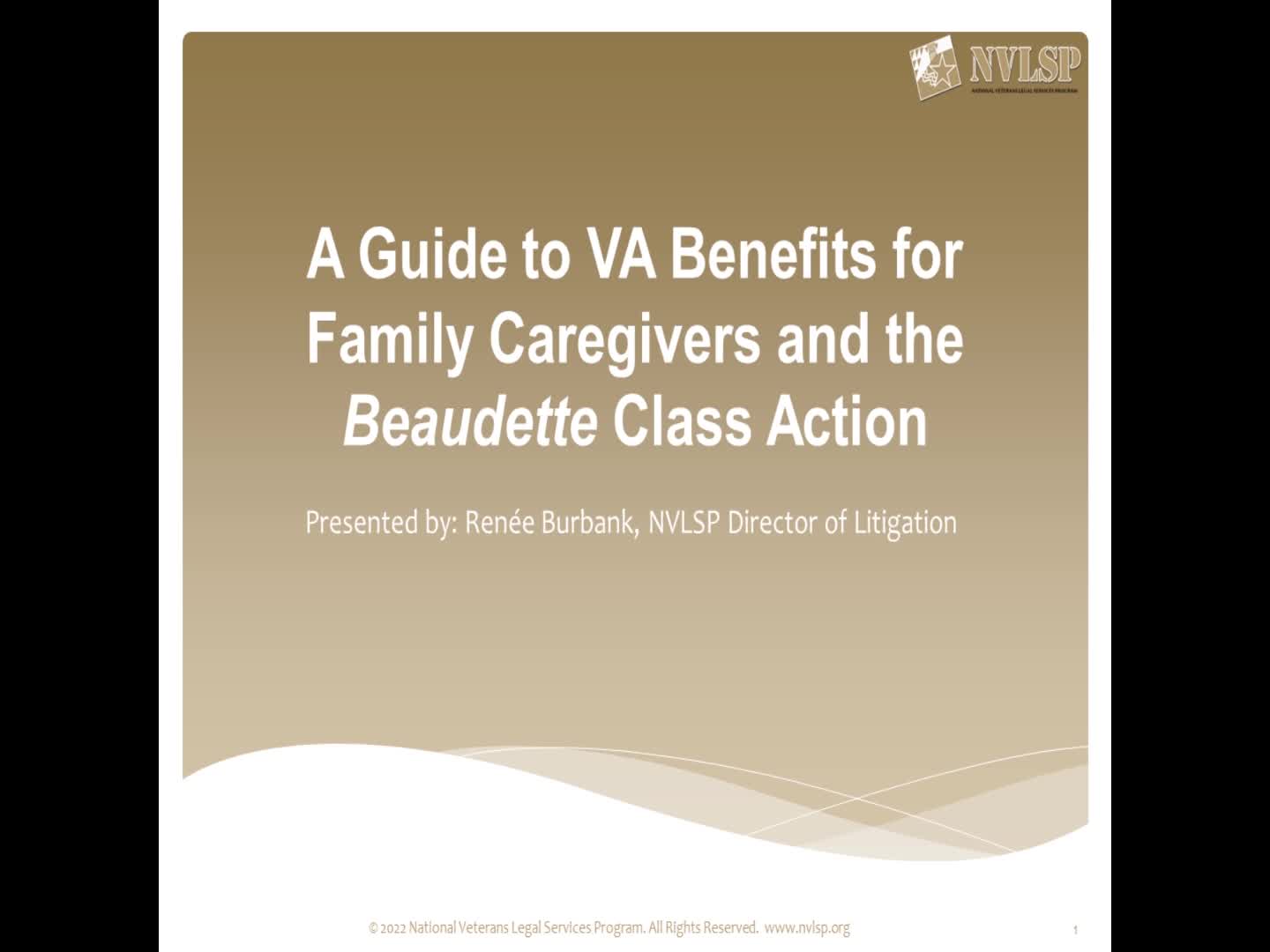 A Guide to VA Benefits for Family Caregivers and the Beaudette Class Action (Attorney)