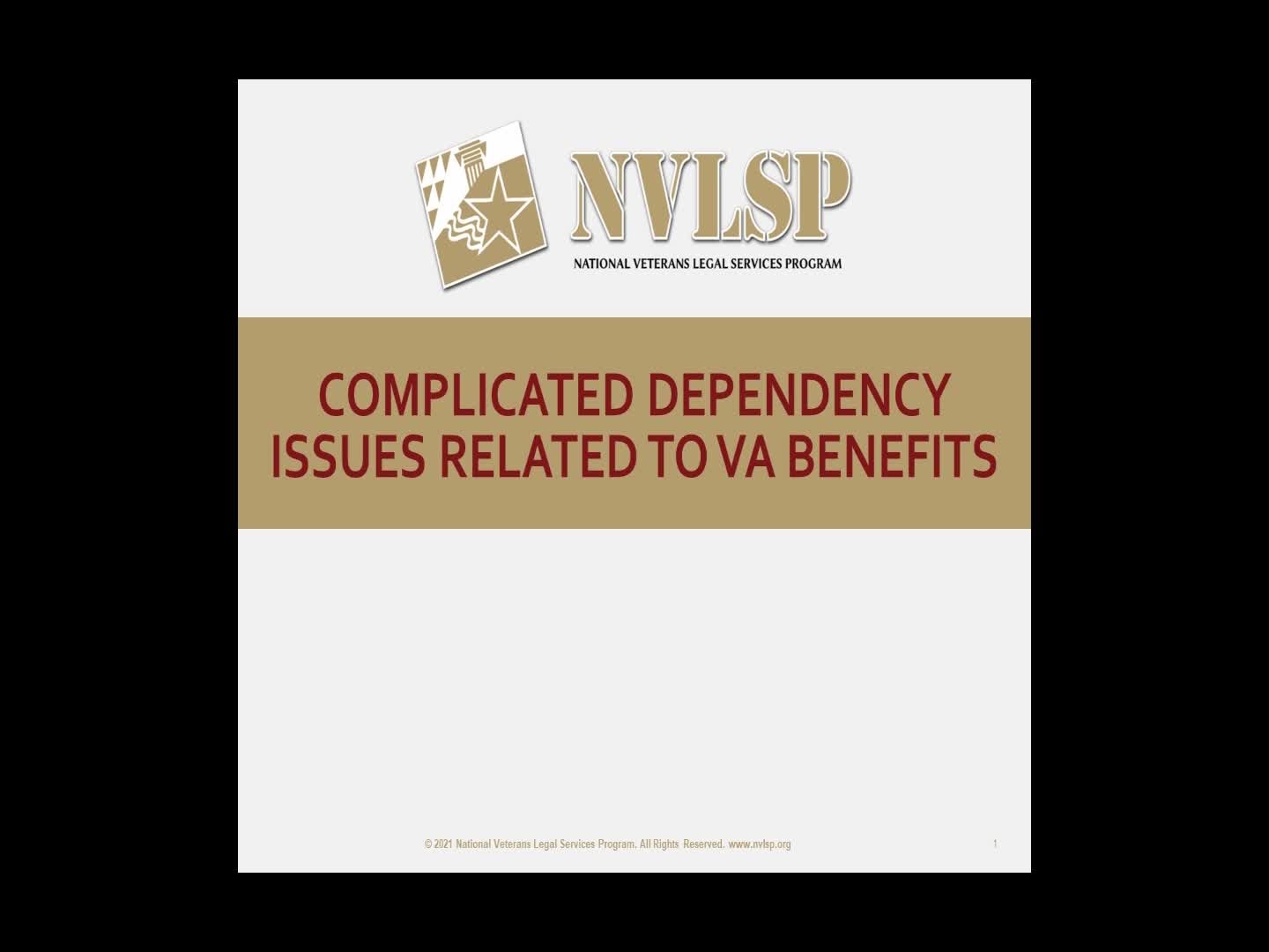 Complicated Dependency Issues Related to VA Benefits (Attorney)
